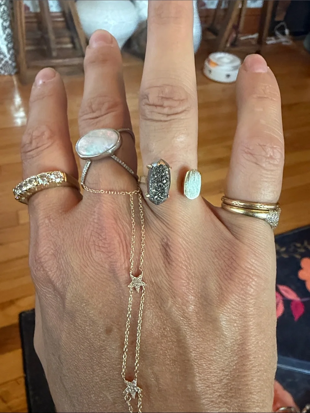Kendra Scott Gold Druzy Ring Size 8